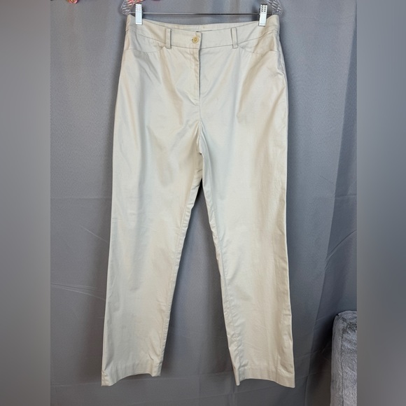 Jones New York Signature Cotton Flat Front Stretch Pants- Sz 12 - Picture 1 of 11